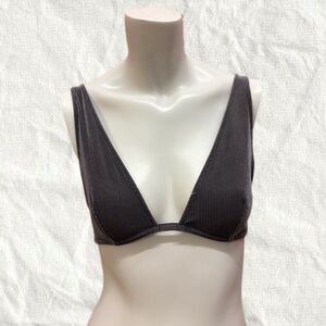 Urban Outfitters Velvet Women's Gray Ribbed Bralette Medium